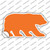 Orange Solid Wholesale Novelty Bear Sticker Decal