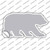 Gray Solid Wholesale Novelty Bear Sticker Decal