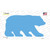 Light Blue Solid Wholesale Novelty Bear Sticker Decal