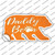 Daddy Paw Orange Wholesale Novelty Bear Sticker Decal