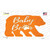 Baby Paw Orange Wholesale Novelty Bear Sticker Decal