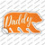 Daddy Orange Wholesale Novelty Bear Sticker Decal