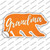 Grandma Orange Wholesale Novelty Bear Sticker Decal