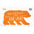 Brother Arrow Orange Wholesale Novelty Bear Sticker Decal