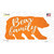 Bear Family Orange Wholesale Novelty Bear Sticker Decal