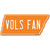 Vols Fan Wholesale Novelty Tennessee Shape Sticker Decal