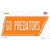 Go Predators Wholesale Novelty Tennessee Shape Sticker Decal