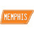 Memphis Wholesale Novelty Tennessee Shape Sticker Decal