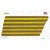 Yellow Solid Wholesale Novelty Corrugated Tennessee Shape Sticker Decal