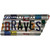 Braves Strip Art Wholesale Novelty Corrugated Tennessee Shape Sticker Decal