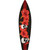 Red Line Skull With Flowers Wholesale Novelty Surfboard Sticker Decal
