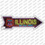 Illinois Neon Wholesale Novelty Arrow Sticker Decal