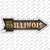 Illinois Route 66 Bulb Letters Wholesale Novelty Arrow Sticker Decal