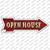 Open House Bulb Letters Wholesale Novelty Arrow Sticker Decal