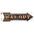 Way Out Bulb Letters Wholesale Novelty Arrow Sticker Decal