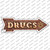 Drugs Bulb Letters Wholesale Novelty Arrow Sticker Decal