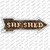 She Shed Bulb Letters Wholesale Novelty Arrow Sticker Decal