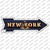 New York Bulb Lettering Wholesale Novelty Arrow Sticker Decal