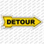 Detour to the Right Wholesale Novelty Arrow Sticker Decal
