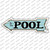 To The Pool left Wholesale Novelty Arrow Sticker Decal