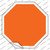 Orange Solid Wholesale Novelty Octagon Sticker Decal