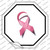 Pink Ribbon Breast Cancer Wholesale Novelty Octagon Sticker Decal