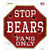 Bears Fans Only Wholesale Novelty Octagon Sticker Decal
