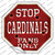 Cardinals Fans Only Wholesale Novelty Octagon Sticker Decal