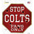 Colts Fans Only Wholesale Novelty Octagon Sticker Decal