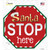 Santa Stop Here Wholesale Novelty Octagon Sticker Decal