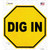 Dig In Wholesale Novelty Octagon Sticker Decal