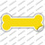 Yellow Solid Wholesale Novelty Bone Sticker Decal