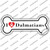 I Love Dalmatians Wholesale Novelty Bone Sticker Decal