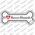 I Love Basset Hounds Wholesale Novelty Bone Sticker Decal