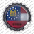 Georgia State Flag Wholesale Novelty Bottle Cap Sticker Decal