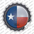 Texas State Flag Wholesale Novelty Bottle Cap Sticker Decal