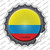 Colombia Country Wholesale Novelty Bottle Cap Sticker Decal