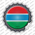 Gambia Country Wholesale Novelty Bottle Cap Sticker Decal