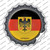 Germany Country Wholesale Novelty Bottle Cap Sticker Decal