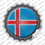 Iceland Country Wholesale Novelty Bottle Cap Sticker Decal