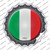 Italy Country Wholesale Novelty Bottle Cap Sticker Decal