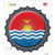 Kiribati Country Wholesale Novelty Bottle Cap Sticker Decal