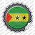 Sao Tome Principe Country Wholesale Novelty Bottle Cap Sticker Decal