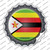 Zimbabwe Country Wholesale Novelty Bottle Cap Sticker Decal