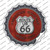Route 66 American Highway Wholesale Novelty Bottle Cap Sticker Decal