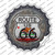 California Route 66 Wholesale Novelty Bottle Cap Sticker Decal