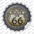 Rusty Route 66 Wholesale Novelty Bottle Cap Sticker Decal