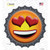 Smiling Face Hearts Wholesale Novelty Bottle Cap Sticker Decal