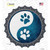 Yin And Yang With Paws Wholesale Novelty Bottle Cap Sticker Decal