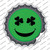 Shamrock Smiling Face Wholesale Novelty Bottle Cap Sticker Decal